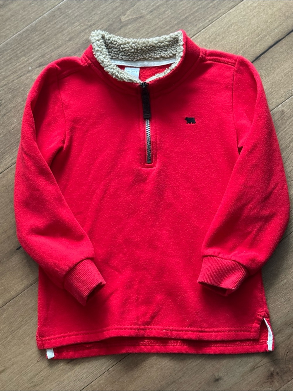 Carter's Red Sherpa-Lined Half-Zip Pullover